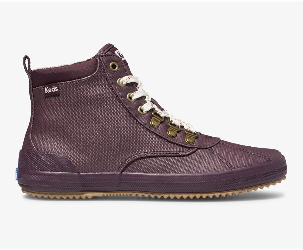 Keds Womens Boots Purple - Scout II Water-Resistant Canvas - 950RFUJHQ